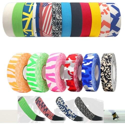 6 Rolls Athletic Sport Hockey Tape Ice Hockey Stick Tape Grip Cloth Easy to Stretch and Tear 1 Inch Wide 27 Yards Long