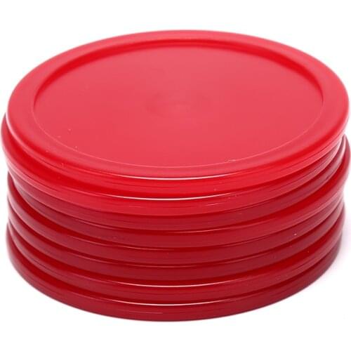 64mm 8Pcs ABS Air Hockey Pucks Red Air Hockey Children Table Mini Ice Hockey Piece Air Suspension Accessories Ball Sport Tools