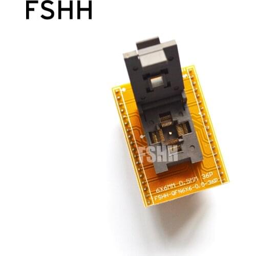 FSHH QFN36 to DIP36 Programmer adapter WSON36 UDFN36 MLF36 ic test socket Size=6mmx6mm Pin pitch=0.5mm