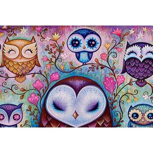 5d diy diamond Painting Cartoon Owl Full Diamond embroidery Cross Stitch Mosaic Needlework Craft Kit Home Decor Christmas Gift