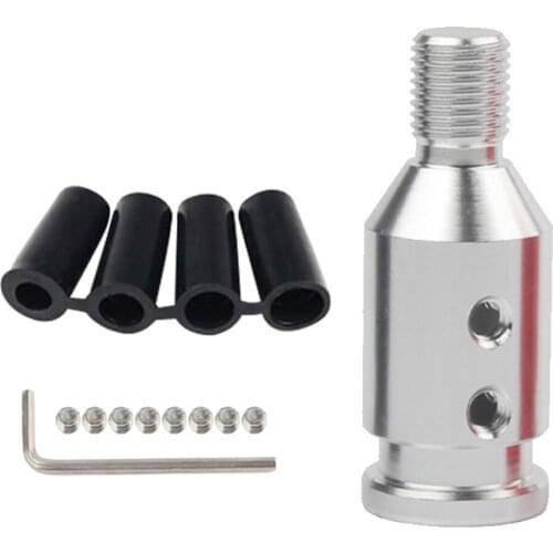 1pack Aluminum Shift Knob Adapter for BMW Non Threaded Shifters 10x1.5mm Silver