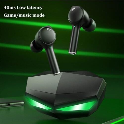 TWS Wireless Gaming Headset Gamer Headphones 40ms Low Latency Game Headset With Microphone Wireless Gaming Earbuds Earphones
