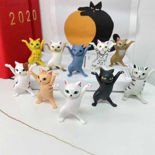 5Pcs Japan Style Cat Pen Holder Figurine Kids Lovely Cat Bracket Desk Decoration Home Decoration Accessories For Living Room