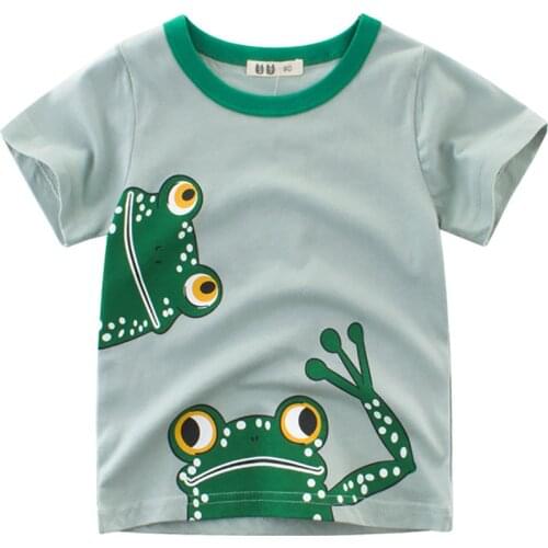 Kids T Shirts For Boys Frog Design Girls Tshirt Summer 2018 Baby O-Neck Tops Cotton Tees Children Clothes Short Sleeve T-shirts