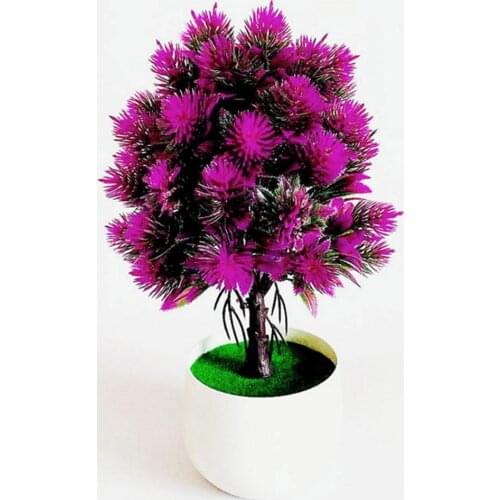 Artificial Plant Pot Waterproof DIY Flower Craft Plastic Small Tree Fake Potted Plant for Home