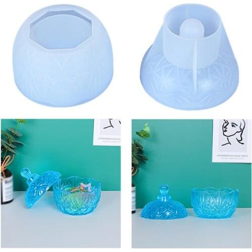 Storage Box Silicone Mold Snowflake Storage Jar Epoxy Resin Casting Molds DIY Jewelry Accessories Decoration Crafts Making