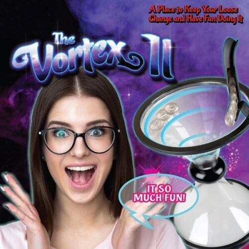 Creative Transparent Vortex Piggy Bank Gravity Circling Saving Box Vortex Bank