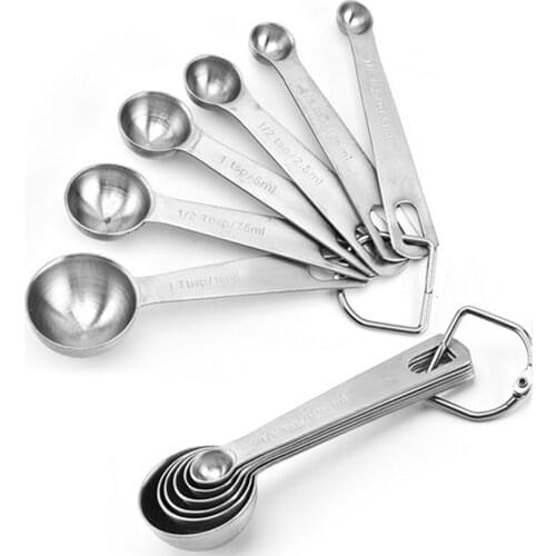Kitchen Tools All Stainless Steel Measuring Spoon Rose Gold 6-Piece Measuring Spoon with Graduated Measuring Spoon