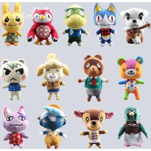 Cute Lovely Stuffed Animals K.K. Tom Nook 20cm Celeste Animal Crossing Porter Rover Bob Brewster Shizue Isabelle Kids Gift