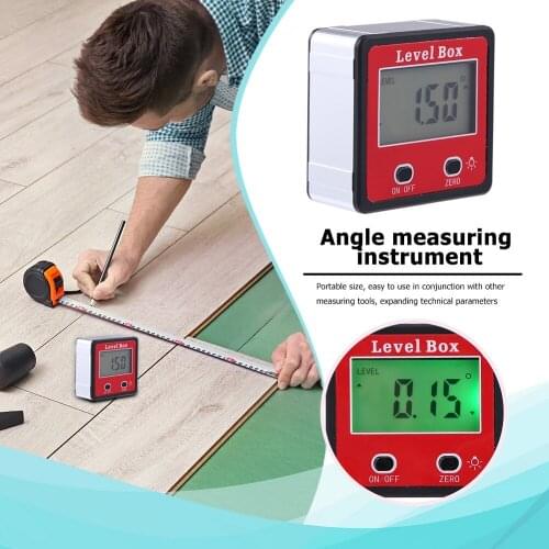 Mini High Precision Inclinometer Digital Horizontal Angle Measuring Instrument with Magnet Home Electronic Level Goniometer