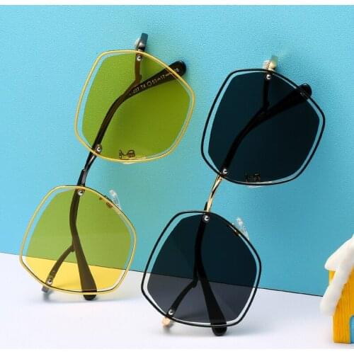 Fashion Kids Sunglasses Polarized Hollow Out Girls Retro Eyeglasses Boys Alloy Safe Frame Cute Glasses Children Shades UV400
