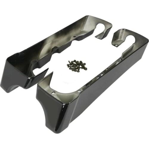 Motorcycle Vivid Black 4" Stretched Extended SaddleBag Extension For Harley Touring Road King Electra Glide Road Glide 1994-2013