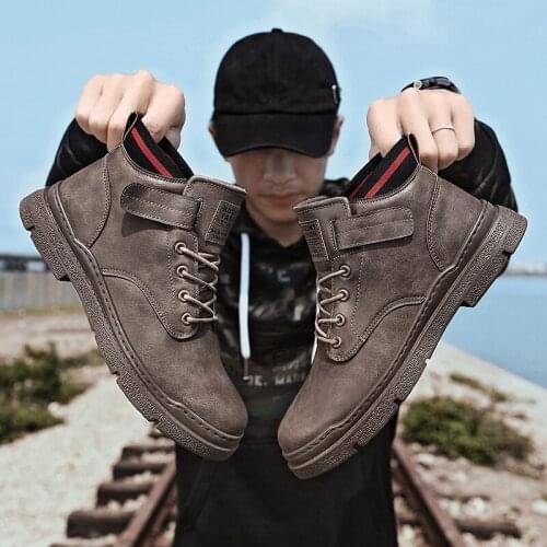 Mens version of trend of all-match sports and leisure increased pure cowhide super fire leather shoes mens casual shoe fashion