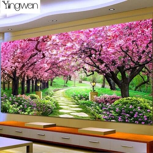 Sakura Park 5d Diy Full Square Round Drill Large Size Diamond Painting Mosaic Embroidery Cross Stitch Kits Art Home Decoration