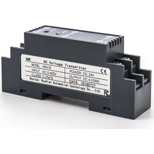 Single channel industrial passive voltage signal isolator 0-300VAC input voltage transmitter 4-20ma output sensor