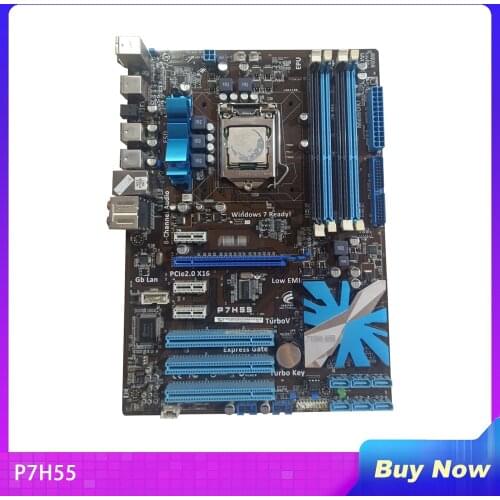 Original For ASUS P7H55 Desktop Motherboard H55 Socket LGA 1156 i3 i5 i7 DDR3 16G ATX Will Test Before Shipping