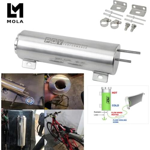 3\"x10\" Stainless Steel Radiator Overflow Tank Bottle Catch Can Car Modification Radiator Cooling Accessories COT02