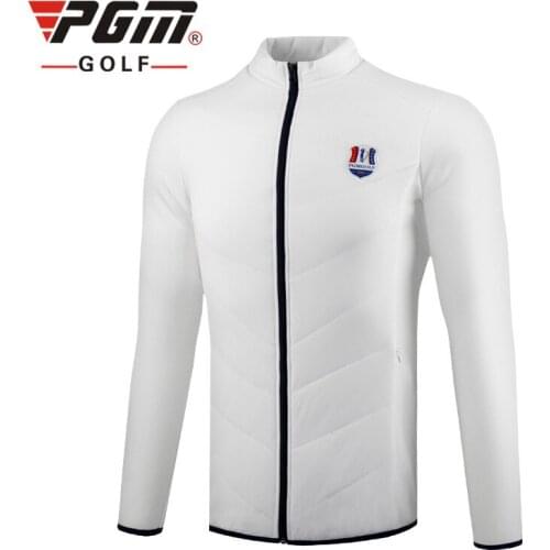 PGM new golf sportswear mens autumn and winter golf coat Men Windproof Warm Plus Fleece Golf Down Cotton Jacket M-2XL