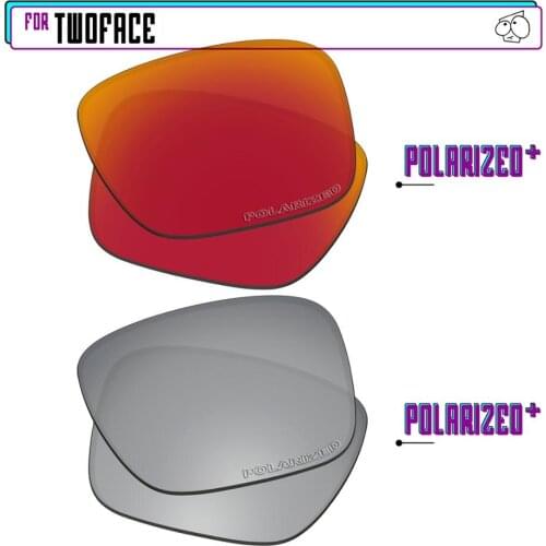EZReplace Polarized Replacement Lenses for - Oakley TwoFace Sunglasses - Sir P Plus-RedP Plus