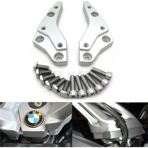 Aftermarket free shipping motorcycle parts Motorcycle Aluminum Pullback Handlebar Risers For BMW K1600GT K1600GTL 2012-2019 silv
