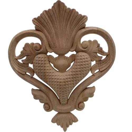 RUNBAZEF Love Wood Applique For Vintage Home Decoration Maison Accessories Furniture Decor Decorative Long Ornaments Figurine