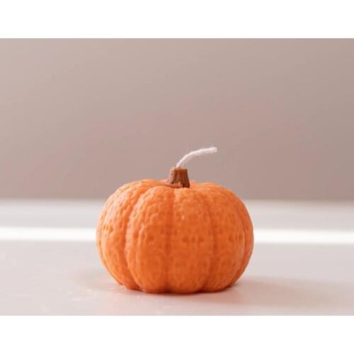 Candle Silicone Mold Pumpkin Shape Design Fragrance Candle Making Materials Mold Home Decoration