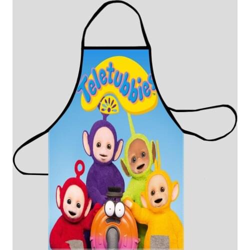 Teletubbies Aprons For Women Oxford Fabric Cleaning Pinafore Home Cooking Accessories Apron