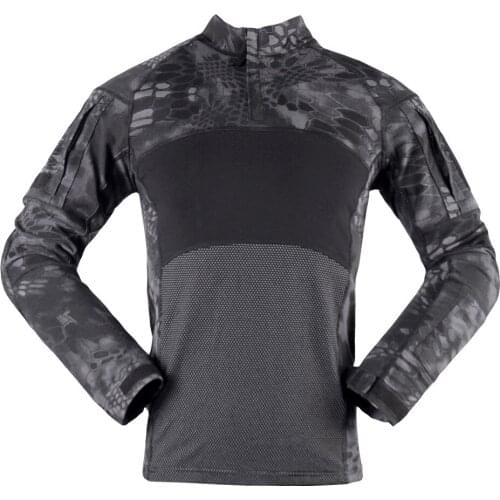 Outdoor Army Camo Hunting Ghillie Shirts Military Uniform Clothes Tactical Training Frog Tops Airsoft Combat Long Sleeve Shirts