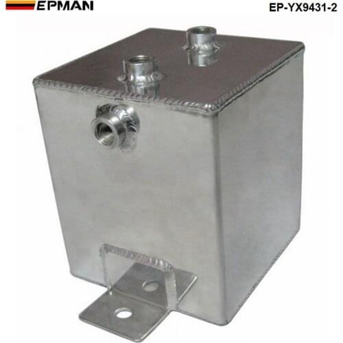 UNIVERSAL POLISHED ALLOY ALUMINUM 2L FUEL WATER OIL SURGE AN6 Fittings / BREATHER TANK EP-YX9431-2