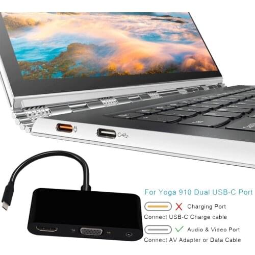 USB 3.1 Type C to HDMI (4K*2K) VGA 3.5mm Aduio Video Converter USB3.0 HUB Adapter Display Dock Extender HD 4K for MACBook Pro