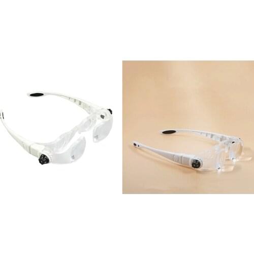 3.8X Bracket Glasses Magnifier Loupe Goggles Headband Magnifying Glass With Phone Holder Glasses Case