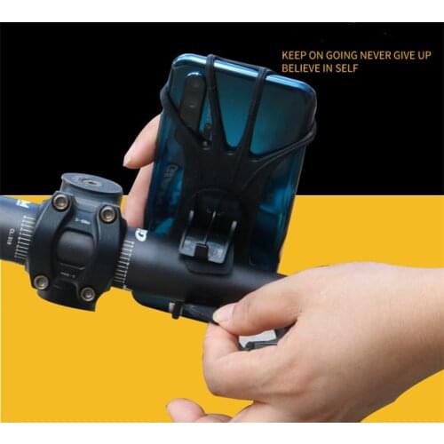 360 Degrees Rotatable Silicone Phone Bracket Bicycle Motorcycle Phone Stand Anti-drop Mobile GPS Holder for IPhone for Huawei