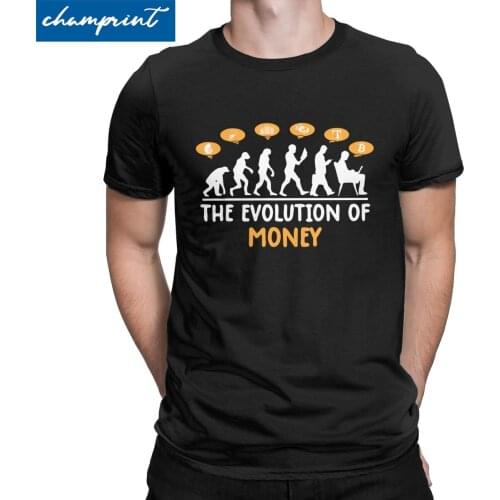 Funny The Evolution Of Money Bitcoin Btc Crypto Cryptocurrency T-Shirt Men Women T Shirt Blockchain Tee Shirt Summer Tops