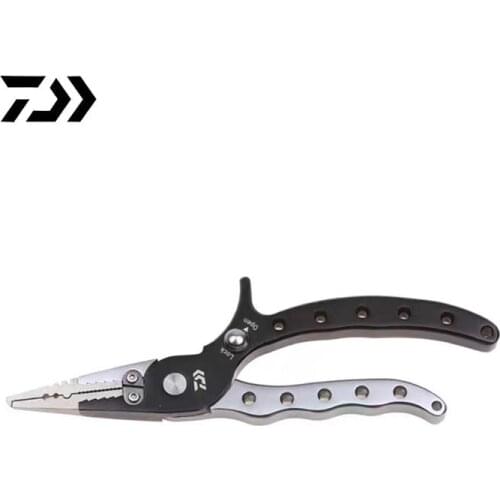Daiwa Fish Lip Grip Aluminum Alloy Fish Gripper Fishing Pliers Hook Recover Cutter Line Split Ring Fishing Tool Fishing Gripper