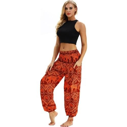 2019 Sarouel Femme Women Wide Leg Pants Ladies Harem Pants Hippie Dance Wear Nepalese Print Loose Trousers
