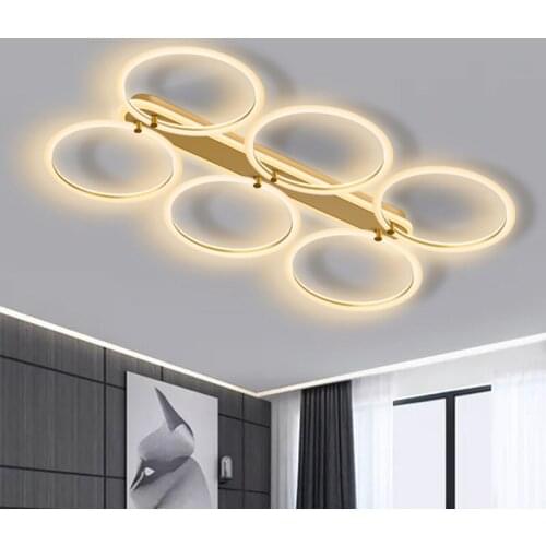 Gold Aluminum Frame Living room Lamp Atmospheric Ceiling Lamp LED Round Combination Lamp Bedroom Lamp Dining room Lamp