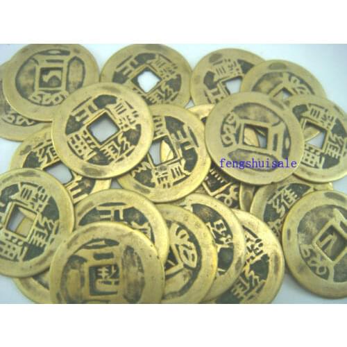 10 Brass Fengshui I Ching Coins Dia:1.1 inch Y1055