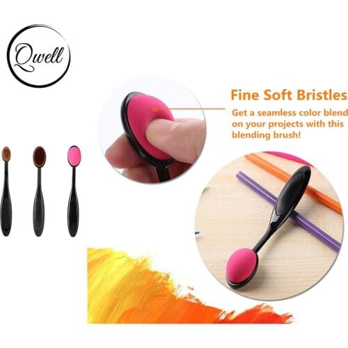 3 Sizes Blending Brushes Smooth Drawing Painting Soft Makeup Application Craft Ink Water-based DIY Scrapbooking Stamp Stencil