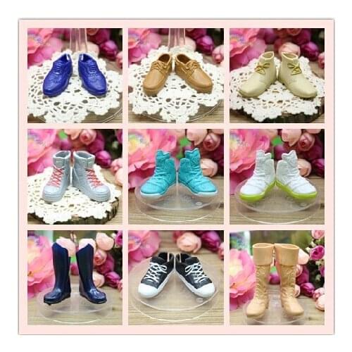 5 Pairs/lot Mix Styles Multi-color Fashion Morden Genuine Doll Shoes Accessories Toy For Boyfriend Ken Doll Gift Free Shipping