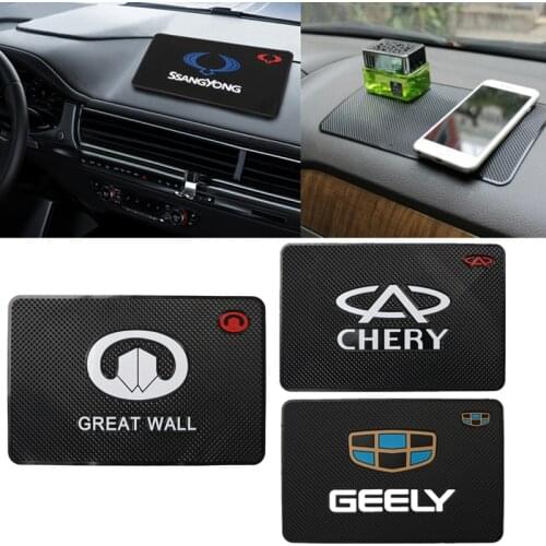 Car Emblem PVC Interior Anti Slip Mat GPS Phone Holder Non-Slip Mat For Mercedes benz AMG A B C E R G Class GLK CLA GLB GLC GLA