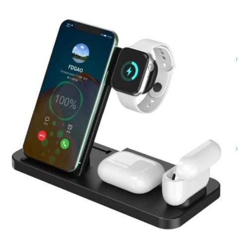 15W 4 in 1 Wireless Charger Induction Charging Stand for iPhone 12 11 X XS XR Airpods Apple iWatch SE 6 5 4 Charge Station