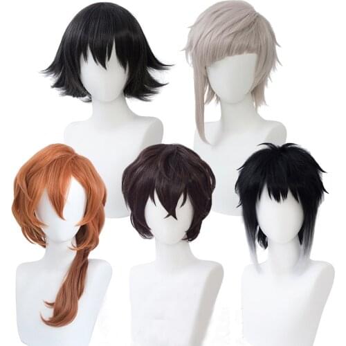 Bungo Stray Dogs Cos Dazai Osamu Ryunosuke Akutagawa Ryuunosuke Chuya Nakahara Chuuya Nakajima Atsushi Edogawa Ranpo Cosplay Wig