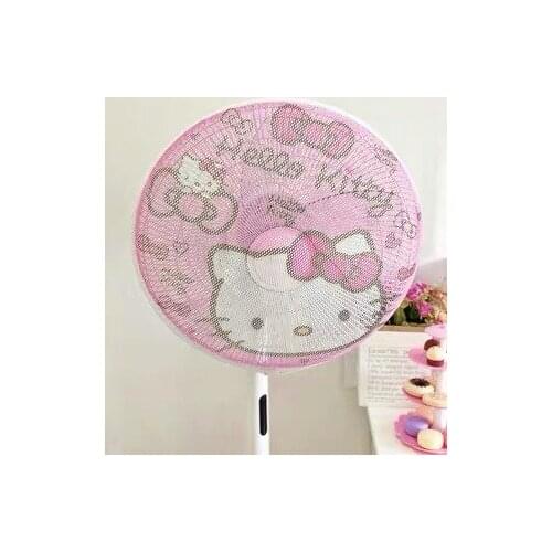 Sanrio Hello Kitty cartoon fan cover Melody floor-standing electric fan cover childrens anti-pinch gloves bread dust cover