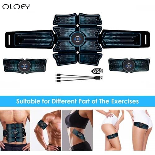Muscle Electro Stimulator EMS ABS Electrostimulator Abdominal Electric Massager Training Apparatus Fitness Machine Building Body