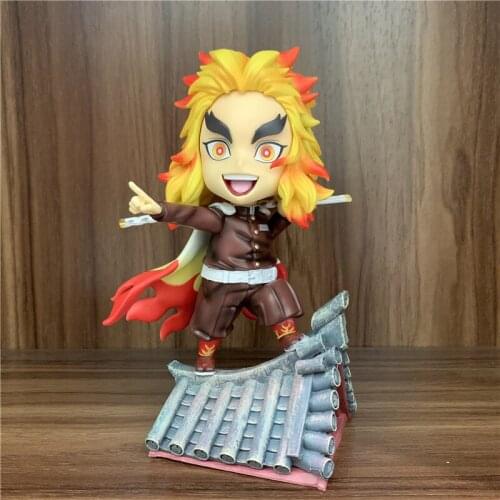 FigureCrazy Demon Slayer Rengoku Kyoujurou Smile GK Standing PVC Action Figure Yan Zhu Ver. Tanjirou Inosuke Model Toy Gift 18cm