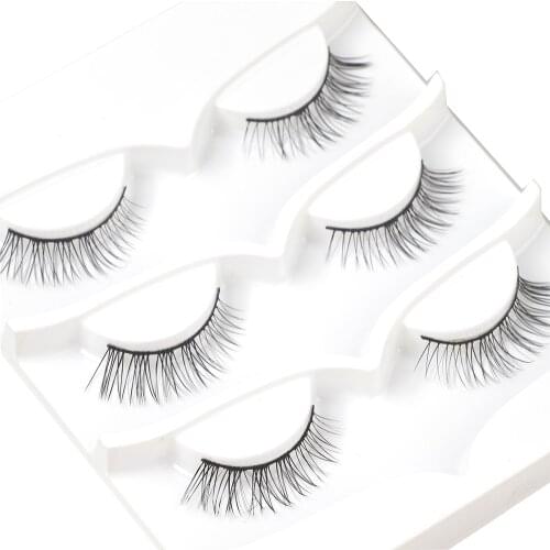 FX-S75 3 Pairs Per Pack Crisscross False Eyelashes Soft Black Cotton Eye Lashes Hotsell Eyelash New Lash