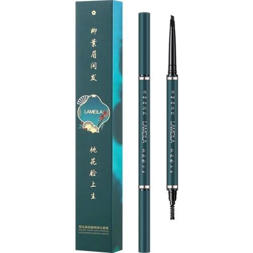 6 Color Eyebrow Pencil Double-head Natural Long-lasting Waterproof Eye Brow Pen With Brush Eye Brow Tattoo Makeup Cosmetic