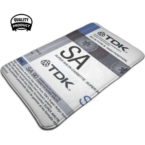Classic Music Cassettes Tdk Sa 90 Type Ii Comfortable Door Mat Rug Carpet Foot Pad Sony Cassette Retro Tape Boombox Music