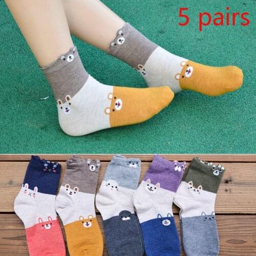 Fashion Casual Funny Cartoon Women Cotton Socks Middle Tube Crew Socks Harajuku Girls Cute For Ladies Lot Set Pack Gifts Socks