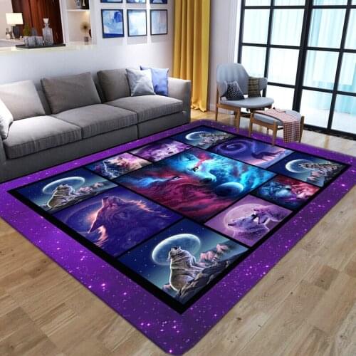 Fashion animal graphic 3D printing carpet living room bedroom carpet children play crawl area carpet anti slip game floor mat